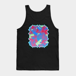 Neon Glitch Fusion - Dazzling Abstract Pop Art Tank Top